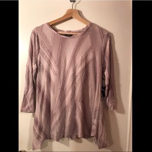 Purple lilac 3/4 sleeve shirt vera wang